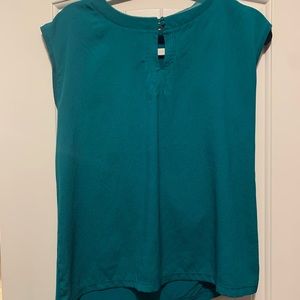 New York & Company Cap Sleeve Green top- M
